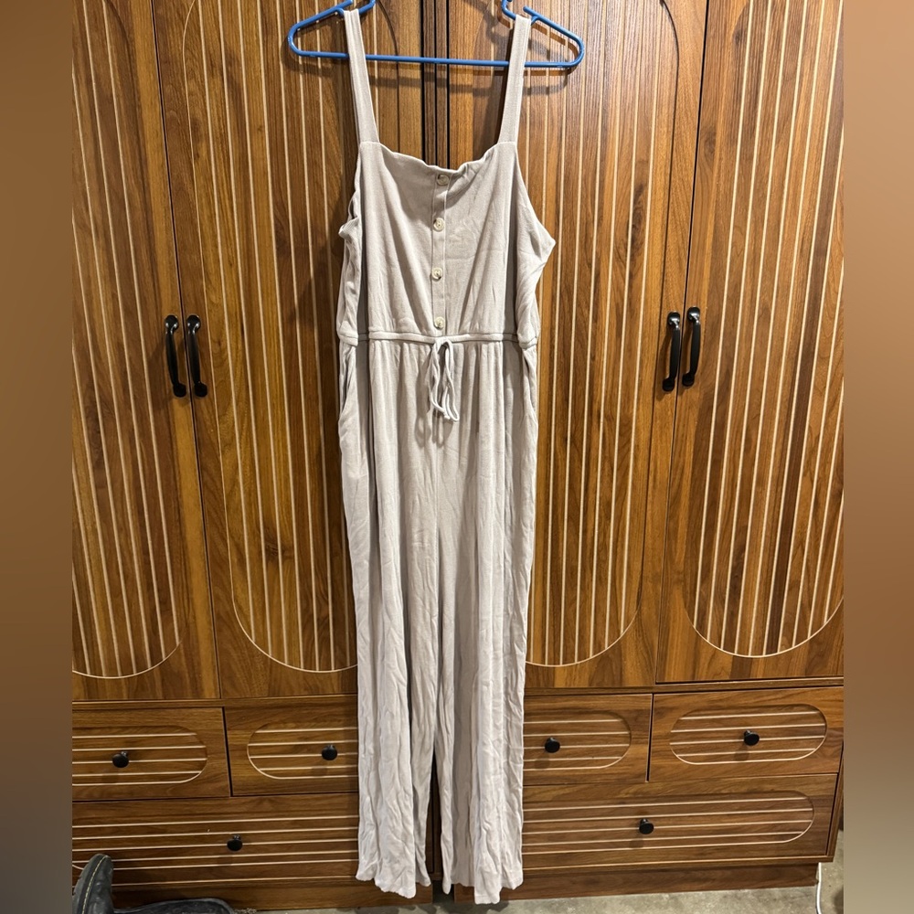 Kaileigh Taupe Sleeveless Ribbed Jumper